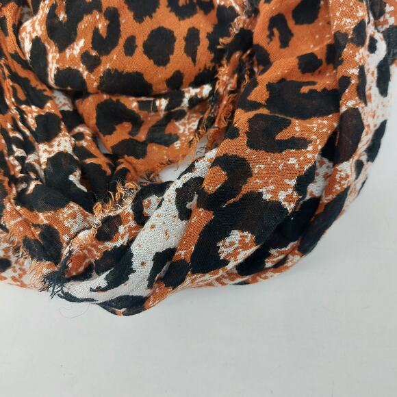 Zoozatz Mascot Headwear and apparel Burnt Orange Infinity Scarf Spotted Leopard - Picture 10 of 10